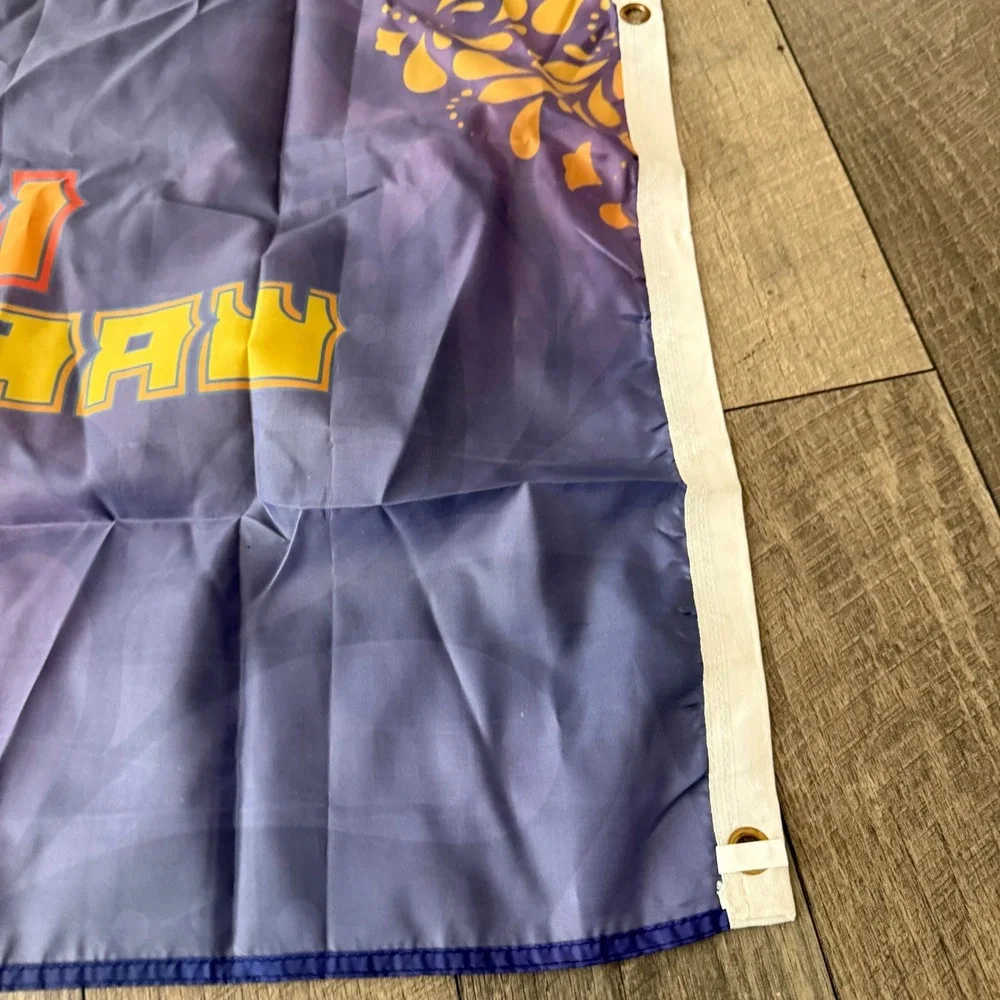 Golden State Warriors Los Warriors NBA Hispanic Heritage Night Flag Purple 23x35